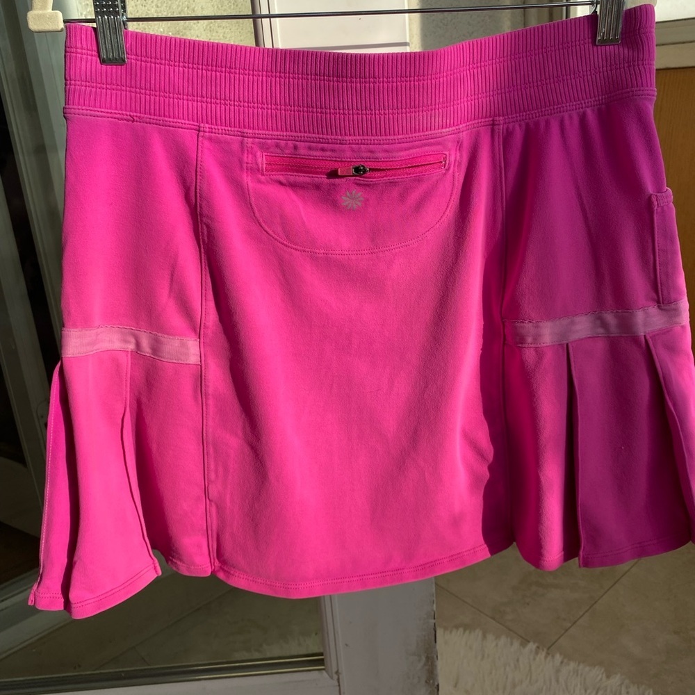 ATHLETA Pink Skort Built in shorts Athletic skirt tennis golf size large - Picture 4 of 13